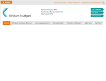 Tablet Screenshot of klinikum-stuttgart.de